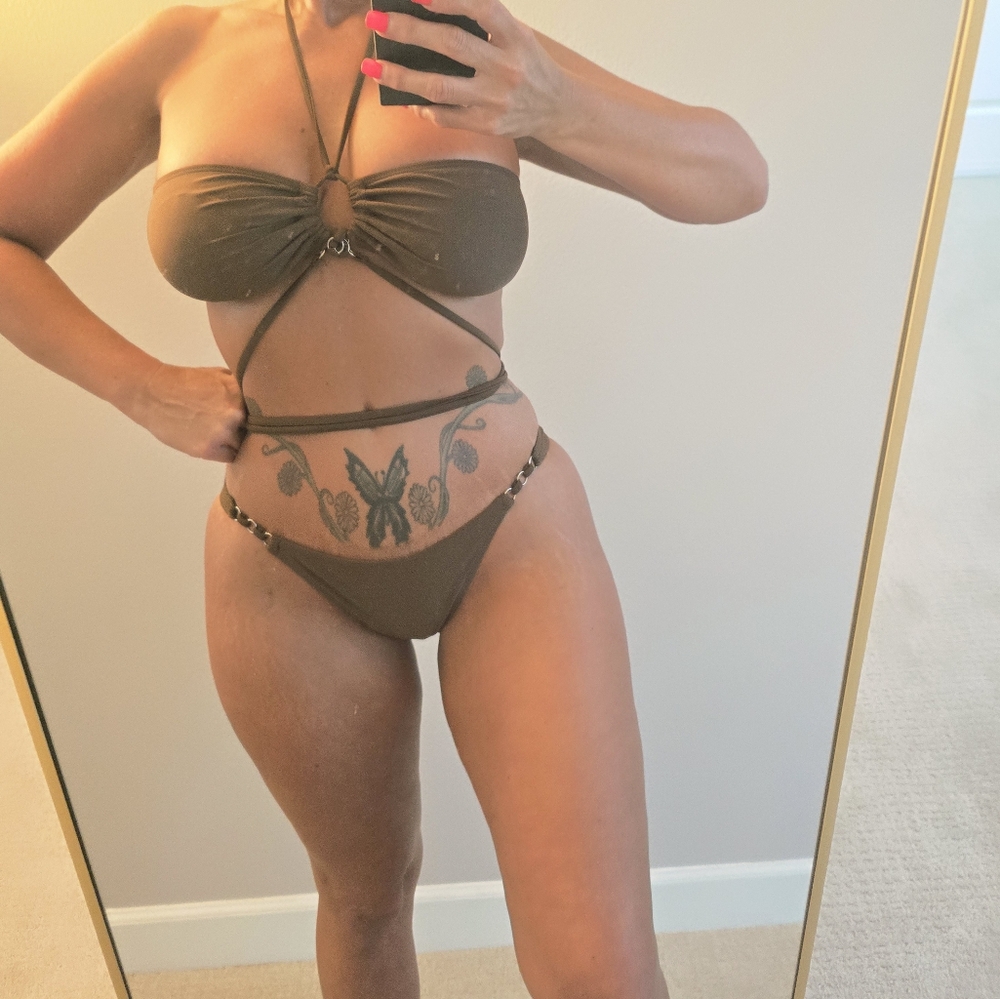 Pg6 #8 Brown Strappy Bikini Set